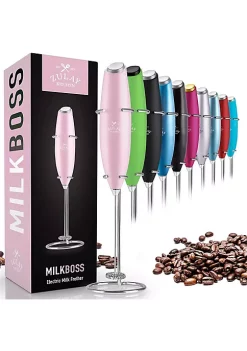 Zulay Kitchen Handheld Milk Frother with Stand -Lux Décor Collection shop Belk 382