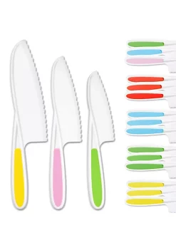Zulay Kitchen Kids Knife Set for Cooking and Cutting Fruits, Veggies, Sandwiches & Cake -Lux Décor Collection shop Belk 395