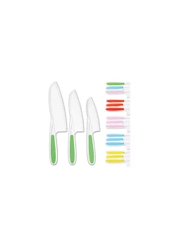 Zulay Kitchen Kids Knife Set for Cooking and Cutting Fruits, Veggies, Sandwiches & Cake -Lux Décor Collection shop Belk 396