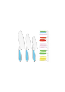 Zulay Kitchen Kids Knife Set for Cooking and Cutting Fruits, Veggies, Sandwiches & Cake -Lux Décor Collection shop Belk 397