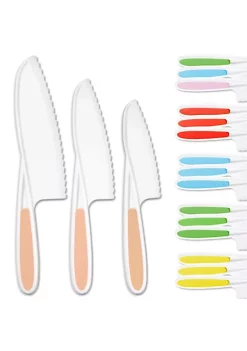 Zulay Kitchen Kids Knife Set for Cooking and Cutting Fruits, Veggies, Sandwiches & Cake -Lux Décor Collection shop Belk 398
