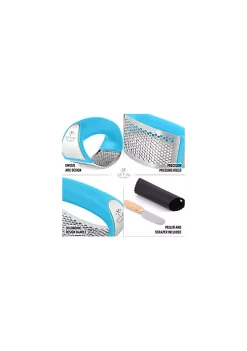 Zulay Kitchen Garlic Press Rocker With Silicone Peeler & Scraper Set -Lux Décor Collection shop Belk 403