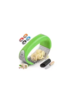 Zulay Kitchen Garlic Press Rocker With Silicone Peeler & Scraper Set -Lux Décor Collection shop Belk 405