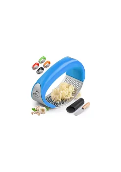 Zulay Kitchen Garlic Press Rocker With Silicone Peeler & Scraper Set -Lux Décor Collection shop Belk 406