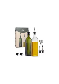 Zulay Kitchen Olive Oil Dispenser Bottle For Kitchen - Glass Olive Oil Bottle With 2 Spouts, 2 Removable Corks, 2 Caps, 1 Funnel -Lux Décor Collection shop Belk 413