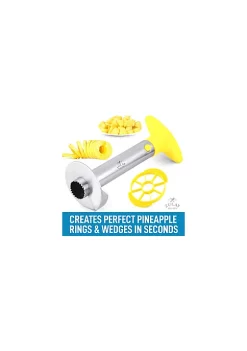 Zulay Kitchen Pineapple Corer and Slicer Tool Set - Heavy Duty Stainless Steel Pineapple Cutter -Lux Décor Collection shop Belk 437
