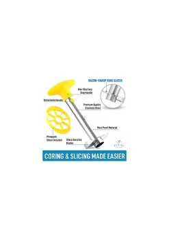 Zulay Kitchen Pineapple Corer and Slicer Tool Set - Heavy Duty Stainless Steel Pineapple Cutter -Lux Décor Collection shop Belk 439