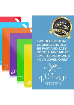 Zulay Kitchen Extra Thick Plastic Cutting Boards Set for Kitchen -Lux Décor Collection shop Belk 528