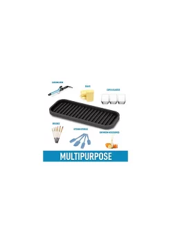 Zulay Kitchen Silicone Multipurpose Tray Holder - Sink Organizer Tray For Kitchen, Bathroom, Makeup, Trinkets & More -Lux Décor Collection shop Belk 534