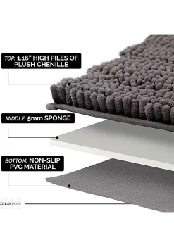 Zulay Kitchen Soft Shaggy Bathroom Rug -Lux Décor Collection shop Belk 569