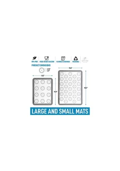 Zulay Kitchen Macaron Silicone Baking Mats With Pre-printed Template Design - Non Stick & Reusable Silicone Baking Sheet - 2 Half Size + 2 Quarter Size -Lux Décor Collection shop Belk 579