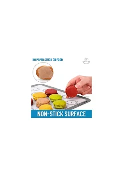 Zulay Kitchen Macaron Silicone Baking Mats With Pre-printed Template Design - Non Stick & Reusable Silicone Baking Sheet - 2 Half Size + 2 Quarter Size -Lux Décor Collection shop Belk 581