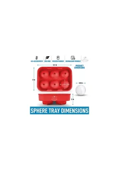 Zulay Kitchen Silicone Square Ice Cube Mold and Ice Ball Mold (Set of 2) -Lux Décor Collection shop Belk 632