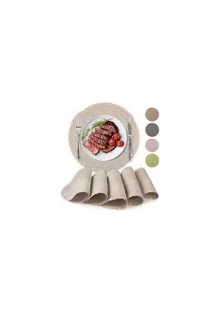 Zulay Kitchen Round Placemats Braided - Set of 6 -Lux Décor Collection shop Belk 648
