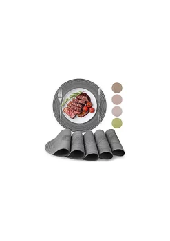 Zulay Kitchen Round Placemats Braided - Set of 6 -Lux Décor Collection shop Belk 649