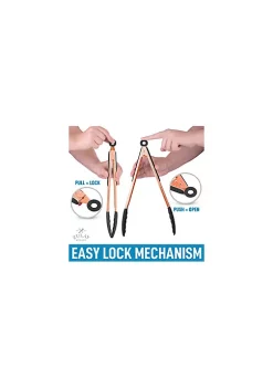 Zulay Kitchen Tongs For Cooking With Silicone Tips and Lock Mechanism (9" & 12") -Lux Décor Collection shop Belk 657