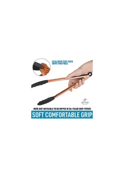 Zulay Kitchen Tongs For Cooking With Silicone Tips and Lock Mechanism (9" & 12") -Lux Décor Collection shop Belk 658