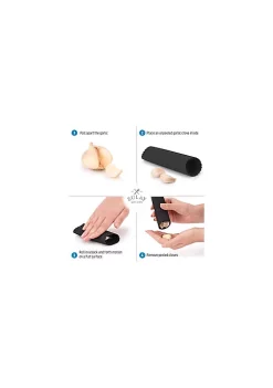Zulay Kitchen Garlic Press and Peeler Set With Silicone Peeler & Brush -Lux Décor Collection shop Belk 684
