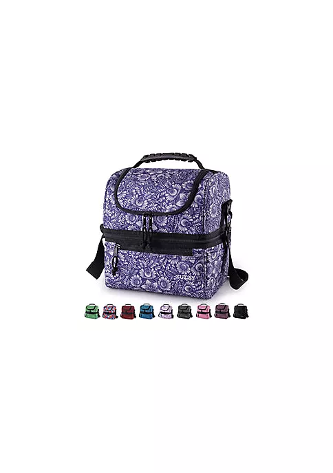 Zulay Kitchen Insulated 2-Compartment Lunch Box Bag With Strap 3 Zulay Kitchen Insulated 2-Compartment Lunch Box Bag With Strap