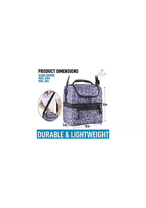 Zulay Kitchen Insulated 2-Compartment Lunch Box Bag With Strap 7 Zulay Kitchen Insulated 2-Compartment Lunch Box Bag With Strap - Image 5