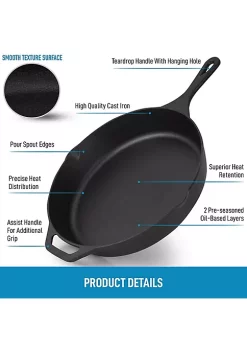 Zulay Kitchen Cast Iron Skillet -Lux Décor Collection shop Belk 789