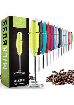 Zulay Kitchen Handheld Milk Frother with Stand