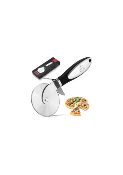 Zulay Kitchen Food Grade Stainless Steel Pizza Cutter Wheel With Non Slip Ergonomic Handle