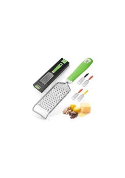 Zulay Kitchen Professional Stainless Steel Flat Handheld Cheese Grater