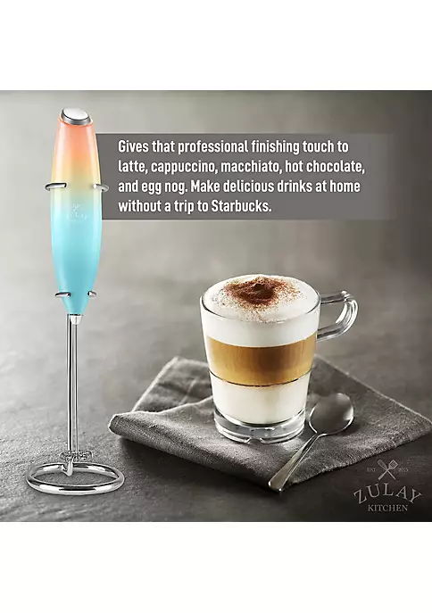 Zulay Kitchen Handheld Milk Frother with Stand 4 Zulay Kitchen Handheld Milk Frother with Stand - Image 2