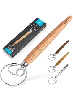 Zulay Kitchen Danish Dough Whisk Large Hand Mixer