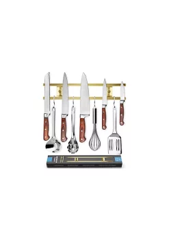Zulay Kitchen Wall Mount Stainless Steel Magnetic Knife Holder With Extra Hanging Hooks -Lux Décor Collection shop Belk 922