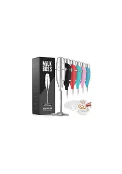 Zulay Kitchen Milk Boss Milk Frother With 16-Piece Stencils -Lux Décor Collection shop Belk 964